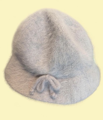Berretto angora mohair grigio