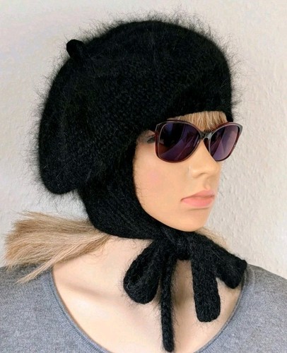 Knitted angora aviator cofano - angora,