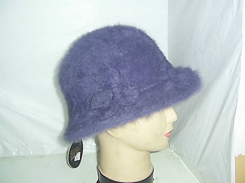 Cloche angora con fiore - cloche, in