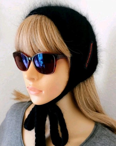 Cappuccio angora lavorato - , a